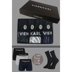 Erkek Premium Kutuda 3 Boxer (SİYAH/GRİ/LACİVERT) 4 Bambu Çorap Se