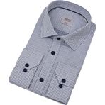 Erkek Puantiyeli Slim Fitt Uzun Kol Gömlek 2380 BGL-ST04375
