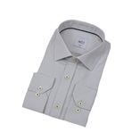 Erkek Puantiyeli Slim Fitt Uzun Kol Gömlek 2402 BGL-ST04385 GRİ S