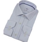 Erkek Puantiyeli Slim Fitt Uzun Kol Gömlek 2402 BGL-ST04385 - Mavi