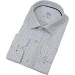 Erkek Puantiyeli Slim Fitt Uzun Kol Gömlek 2403 BGL-ST04376 SİYAH XL