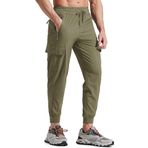 Erkek Quich Dry Running Athletic Dar Paça Joggers Hafif Outdoor Pantolon HAKİ XXL