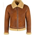 Erkek RAF Aviator B3 Shearling Flying Vintage Hakiki Pilot Ceket - Doğal Koyun Derisi Shearling Suni Kürk Saf Deri Ceket - Kış Dış Giyim Kıyafet Sıcak Gerçek - Erkek Bomber Ceket, kahverengi, M