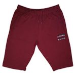 Erkek Rahat Kalıp 115-157 Kilo Arası için Uygun Bedenli Likralı Battal Penye Kapri (Bordo, 4XL)