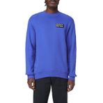 Erkek Rahat Kalıp Logo Etiketli Yuvarlak Yaka%100 Pamuklu Uzun Kollu Mavi Sweatshirt 79GAIP02CF01P-289