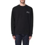 Erkek Rahat Kalıp Logo Etiketli Yuvarlak Yaka%100 Pamuklu Uzun Kollu Siyah Sweatshirt 79GAIP02CF01P-899