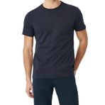 ERKEK RAHAT KALIP OVERSİZE KISA KOL YAZLIK DÜZ BASİC TEK RENK PENYE T-SHIRT, LACİVERT, 3XL