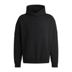 Erkek Rahat Kesim Kapüşonlu Pamuklu Uzun Kollu Siyah Sweatshirt 50521429-001