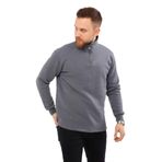Erkek Regular Fit Balıkçı Yaka Uzun Kollu Füme Gri Sweatshirt Füme Gri-XL
