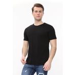 Erkek Regular Fit Bisiklet Yaka Siyah T-Shirt