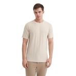 Erkek Regular Fit Bisiklet Yaka Tişört 4203 BEJ 2XL