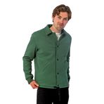 Erkek Regular Fit Çıt Çıtlı Gömlek Yaka Cepli Kışlık Astarlı Kaşe Mont SU YEŞİLİ XXL