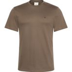 Erkek Regular Fit CK Logo İşlemeli Yuvarlak Yakalı Kısa Kollu Kahverengi T-Shirt LV04LB275G-PDK