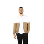 Erkek Regular Fit Dik Yaka Uzun Kollu Beyaz-Bej Ceket 25411827-244