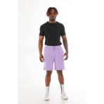 Erkek Regular Fit Duble Paça%100 Pamuklu Şort-Lila