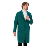 Erkek Regular Fit Düğmeli Cepli Kışlık Astarlı Klasik Uzun Kaşe Kaban KOYU YEŞİL XXL