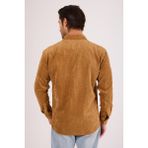 Erkek Regular Fit Fitilli Kalın Kadife Oduncu Gömlek - Kahve - 2XL