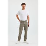 Erkek Regular Fit Geniş Paça Yüksek Bel Casual Kot Pantolon - Açık Haki - 34