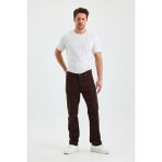 Erkek Regular Fit Geniş Paça Yüksek Bel Casual Kot Pantolon - Kahverengi - 33