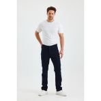 Erkek Regular Fit Geniş Paça Yüksek Bel Casual Kot Pantolon - Lacivert - 38