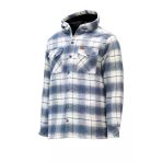 Erkek Regular Fit Kapitoneli Kapüşonlu Çıtçıtlı Oduncu Mavi Gömlek