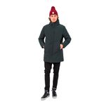 Erkek Regular Fit Kapüşonlu Fermuarlı Çok Cepli Kışlık Klasik Mont KOYU YEŞİL 3XL