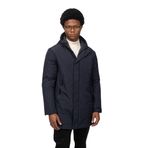 Erkek Regular Fit Kapüşonlu Fermuarlı Çok Cepli Kışlık Klasik Mont LACİVERT 3XL