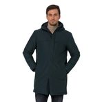 Erkek Regular Fit Kapüşonlu Fermuarlı Çok Cepli Mıknatıs Detaylı Kışlık Klasik Mont KOYU YEŞİL 3XL