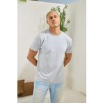 Erkek Regular Fit Kısa Kol Gri T-Shirt C0T1N5 GRİ L