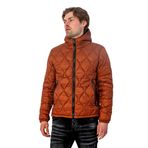 Erkek Regular Fit Kışlık Çok Cepli Fermuarlı Kapitone Şişme Mont KİREMİT 3XL