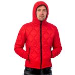 Erkek Regular Fit Kışlık Çok Cepli Fermuarlı Kapitone Şişme Mont KIRMIZI XL