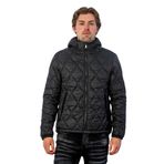 Erkek Regular Fit Kışlık Çok Cepli Fermuarlı Kapitone Şişme Mont SİYAH 3XL