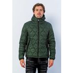 Erkek Regular Fit Kışlık Çok Cepli Fermuarlı Kapitone Şişme Mont YEŞİL XXL