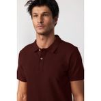 Erkek Regular Fit Klasik Kesim %100 Pamuk Düz Pike Bordo polo Yaka Tişört