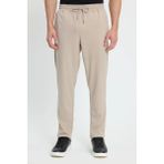 Erkek Regular Fit Klasik Kesim Beli Lastikli Bağcıklı Bej Jogger Pantolon
