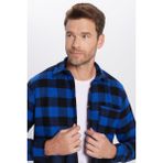 Erkek Regular Fit Klasik Kesim Tek Cepli Kareli Kışlık Oduncu Gömlek