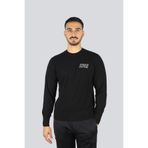 Erkek Regular Fit Logo Baskılı Yuvarlak Yakalı Uzun Kollu Siyah Kazak 79GAF00MCMH81-899