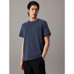 Erkek Regular Fit Marka Logolu Bisiklet Yaka Pamuklu Kısa Kollu Mavi T-Shirt K10K113737-PPK
