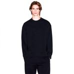 Erkek Regular Fit Marka Logolu Bisiklet Yaka Pamuklu Uzun Kollu Siyah Sweatshirt XM001371 AF13047-UC001