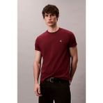 Erkek Regular Fit Monogram Nakışlı T-Shirt - Bordo - XL