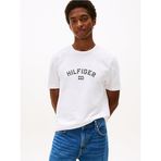 Erkek Regular Fit Pamuklu Logo Baskılı Pamuklu Yuvarlak Yakalı Kısa Kollu Beyaz T-Shirt MW0MW39357-YBR