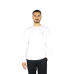 Erkek Regular Fit Pamuklu Logo Baskılı Yuvarlak Yaka Uzun Kollu Beyaz Sweatshirt 15311862-010