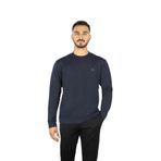 Erkek Regular Fit Pamuklu Metalik Logolu Yuvarlak Yakalı Uzun Kollu Lacivert Sweatshirt 15311864-050