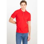 Erkek Regular Fit Polo T-Shirt Coral