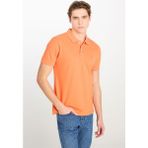Erkek Regular Fit Polo T-Shirt Orange
