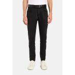 Erkek Regular Fit Rahat Kesim Kanvas Siyah Pantolon