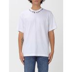 Erkek Regular Fit Yakası Logo Detaylı Pamuklu Kısa Kollu Beyaz T-Shirt 79GAHP03CJ01P-003