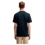 Erkek Regular Fit Yazılı Logolu Yuvarlak Yaka Kısa Kollu Pamuklu Jarse Lacivert T-Shirt 50531309-404