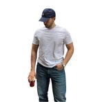 Erkek Regular Fit Yüksek Kalite%100 Pamuk Basic Tişört 24/1 Beyaz XL