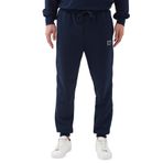Erkek Regular Fit Yumuşak Kumaşlı Beli Paçası Lastıkli Eşofman Altı EXP-002, Lacivert, L